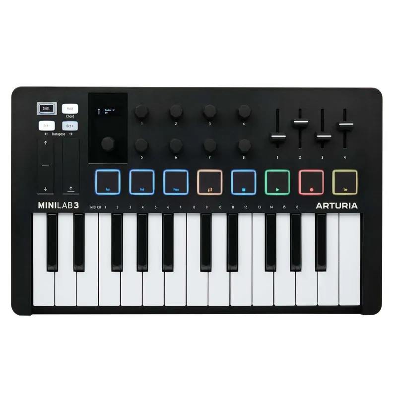 Arturia - MiniLab MK 3 Portable 25-Key MIDI Controller Black MINILAB3BK Handmade