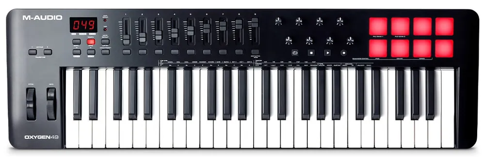 M-Audio - Oxygen 49 (MKV) USB MIDI Controller with Smart Controls and Auto-Mapping One Day Deal