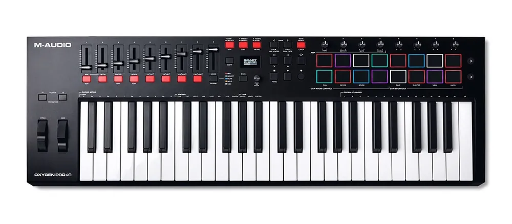 Popular M-Audio - Oxygen Pro 49 49-key USB powered MIDI controller with Smart Controls and Auto-mapping