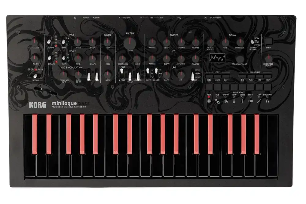 Last Chance Korg - Limited Edition 37-Key Minilogue Bass Polyphonic Analogue Synthesizer- MINILOGUEBA