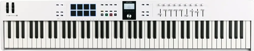 Arturia - KeyLab Essential 88 Mk3 Universal MIDI Controller Keyboard - White- KEYLABESSENTIAL88MK3WH Clearance