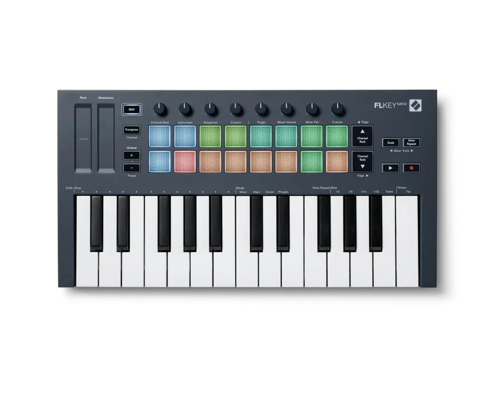 New Arrival Novation - FLkey Mini compact 25-mini-key MIDI keyboard for making music in FL Studio