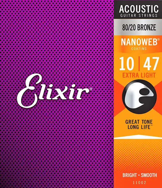 Elixir - AcousticXL 80/20 Bronze with Nanoweb Coating 1100210-47 Hassle-Free Returns