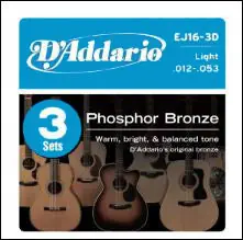 Clearance D'Addario - EJ16-3D Light- 3 Sets