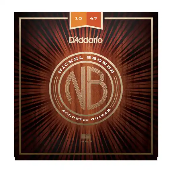 D'Addario - Nb1047 Nickel Bronze Acoustic Guitar Strings - Extra Light - 10-47 Clearance
