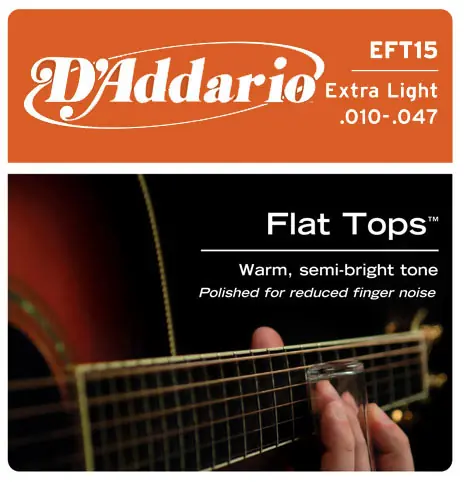 Cheap D'Addario - EFT15 Flat Tops- Extra Light- 10-47