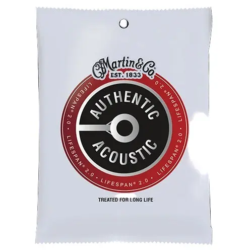Best Seller Martin - Authentic Acoustic Lifespan® 2.0 Guitar Strings 92/8 Phosphor Bronze Treated Custom Light MA535T 11-52