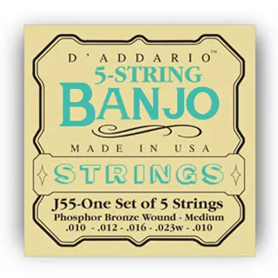 D'Addario - J55 Banjo 5 strings Warranty Included