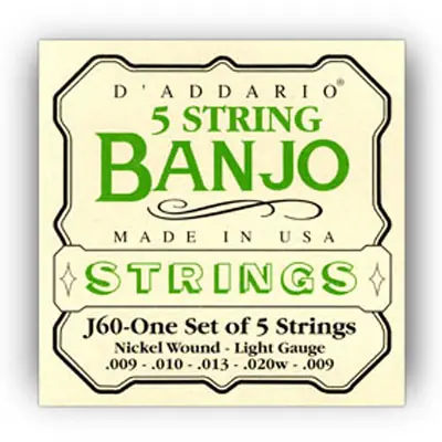 Free Shipping D'Addario - J60 Banjo 5 strings