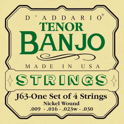 D'Addario - J63 Banjo Strings 4-String Tenor Popular
