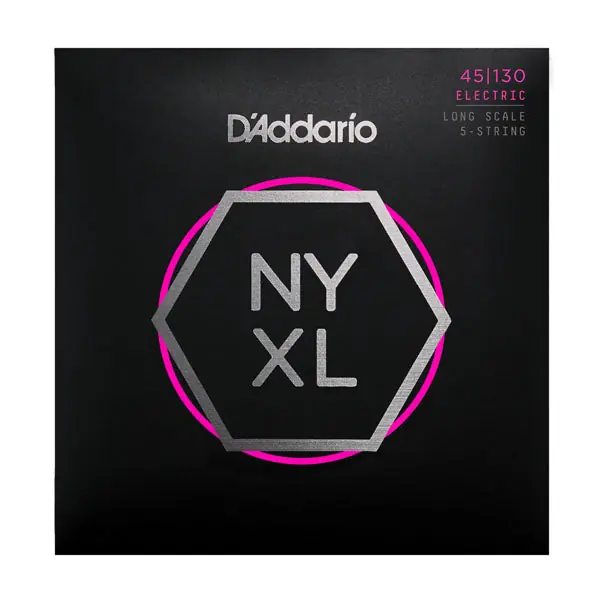 Direct From Factory D'Addario - NYXL45130- Set Long Scale- Regular Light 5-String- 45-130