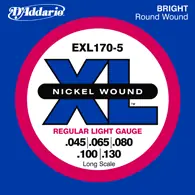 Clearance D'Addario - EXL170-5 45-130 Long Scale
