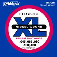 D'Addario - EXL170-5SL 45-130 Super Long Scale Fan Favorite
