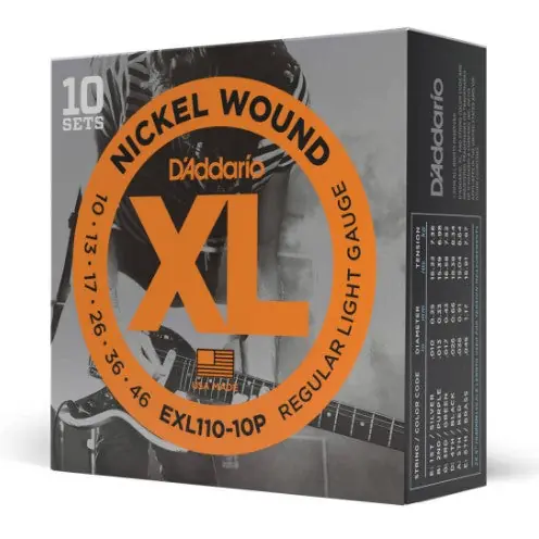 D'Addario - EXL110-10P 10-46 Regular Light 10 Pack Discount
