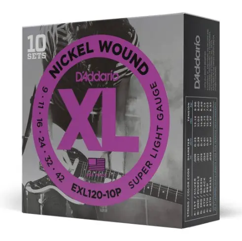 D'Addario - EXL120-10P Super Light 09-42 10 Pack Shop Now