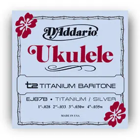 Trusted Brand D'Addario - EJ87B Titanium Ukulele Baritone