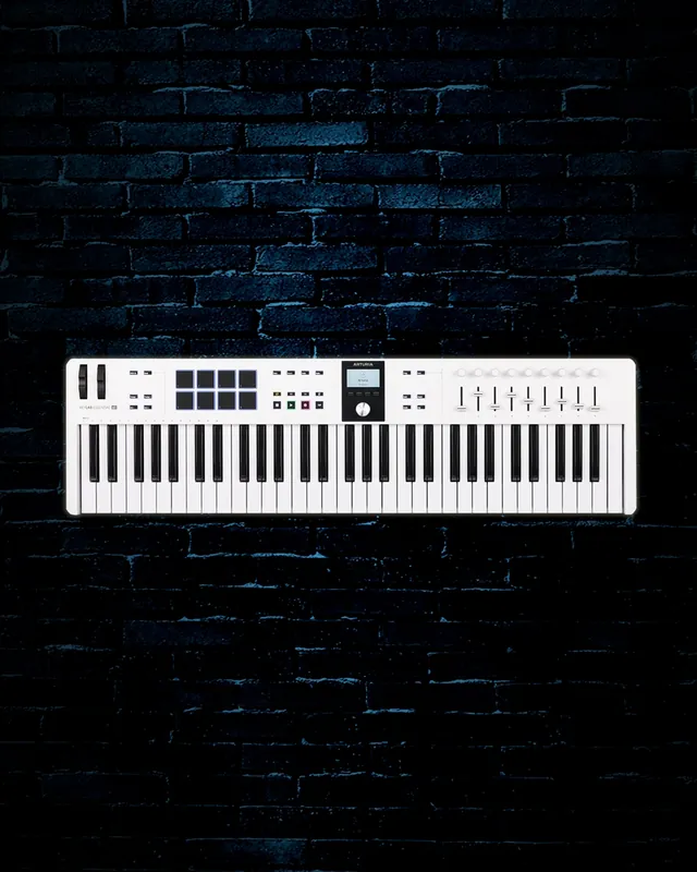 Arturia KeyLab Essential 61 mk3 - 61-Key MIDI Keyboard Controller - White Mega Sale