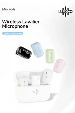 LUUCCO Tech MiniPods Dual Wireless Lavalier Microphones Premium