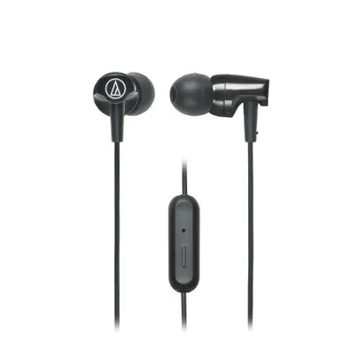 Money Back Guarantee ATH-CLR100iS SonicFuel® In-ear Headphones with In-line Mic & Control, Black