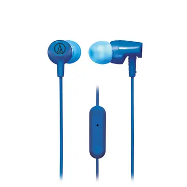 Low Price ATH-CLR100iS SonicFuel® In-ear Headphones with In-line Mic & Control, Blue