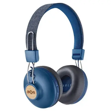 Best Choice House of Marley Positive Vibration 2 Wireless Bluetooth-Denim-On-Ear Headphone