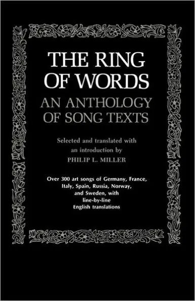 Buy Direct The Ring of Words: An Anthology of Song Texts