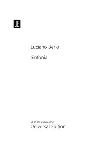 Free Shipping Berio Sinfonia for 8 voices (SSAATTBB) and orchestra