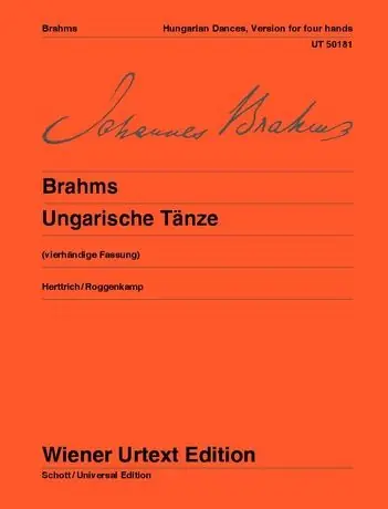Brahms Hungarian Dances for piano 4 hands - WoO1 McCorkle Super Sale
