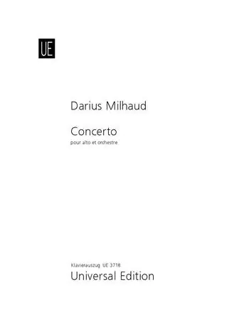 Trending Milhaud: Concerto for viola and piano - op. 108