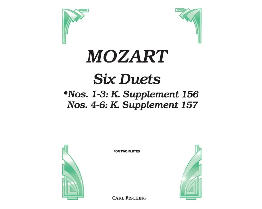 Mozart Six Duets Volume 1 - K1-3 Supplement 156 Top Rated