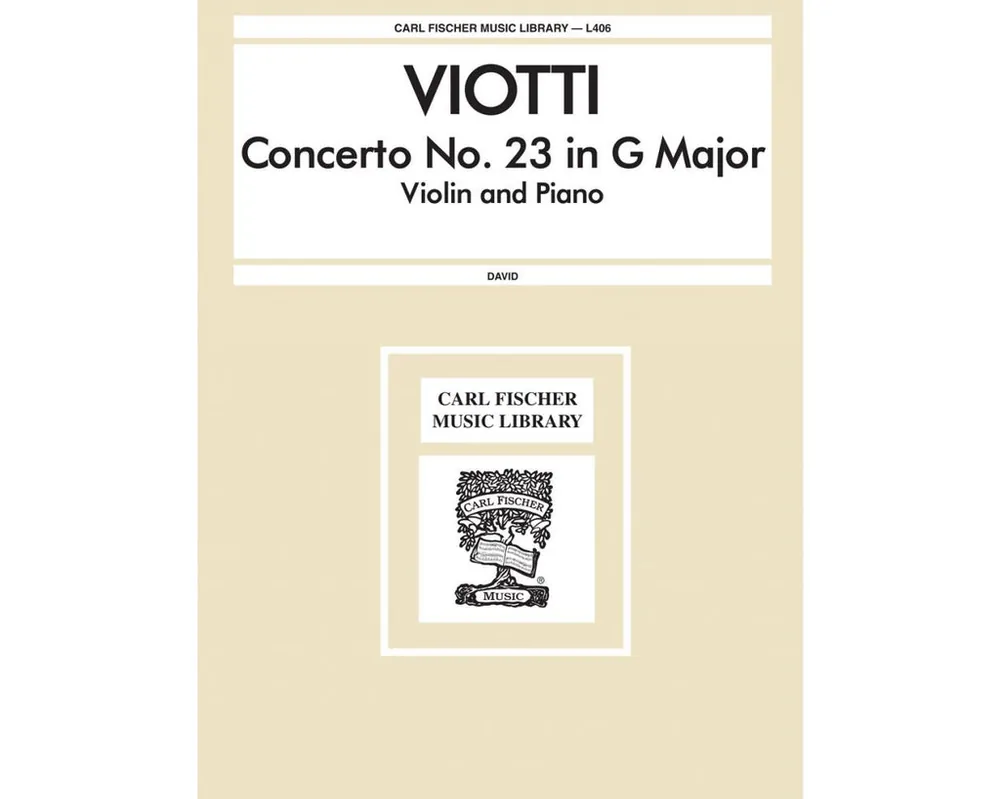 Viotti Concerto No. 23 in G Major Brand New