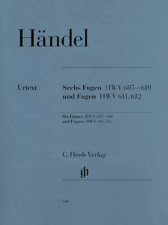 Free Delivery Handel 6 Fugues HWV 605-610 and Fugues HWV 611 and 612