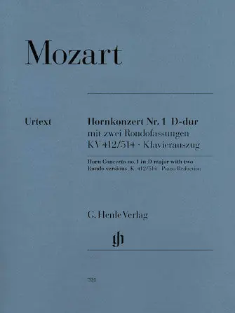 Certified Mozart Concerto for Horn and Orchestra No. 1 D Major K.412/514