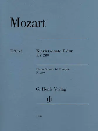 Mozart Piano Sonata in F Major K280 (189e) Professional Grade