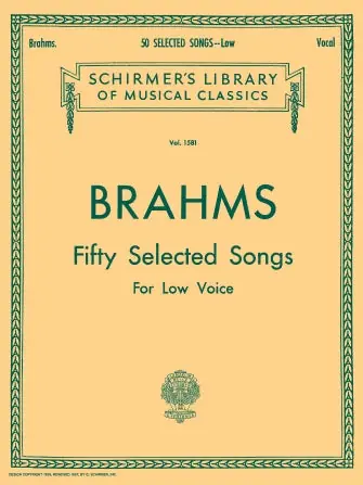 Special Offer Brahms: 50 Selected Songs Low Voice