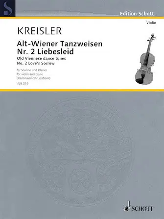 Sale Kreisler Old Viennese Dance Tunes No. 2 Love's Sorrow Violin and Piano