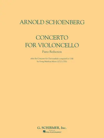 Schoenberg Concerto for Violoncello and Orchestra Best Seller