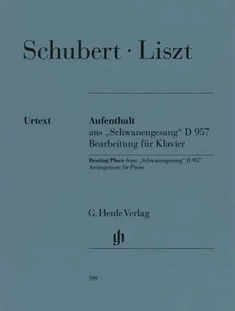 Seasonal Sale Schubert-Liszt Resting Place from Schwanengesang, D957 2 Pianos, 4 Hands
