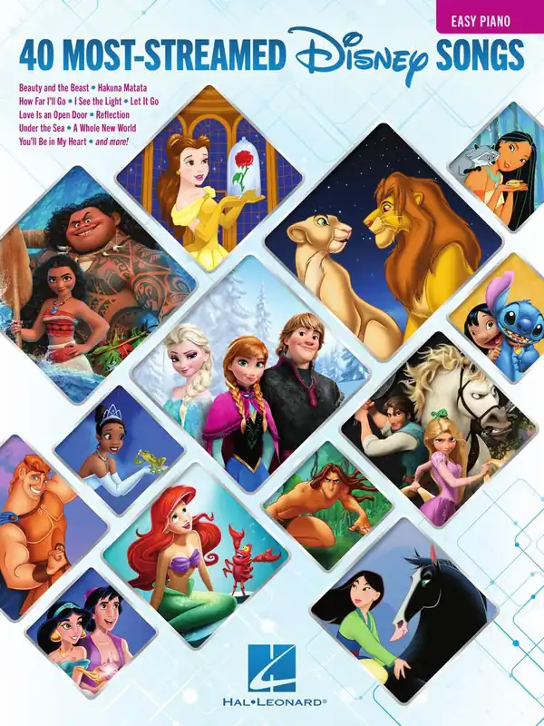 40 Most-Streamed Disney Songs Easy Piano Markdown