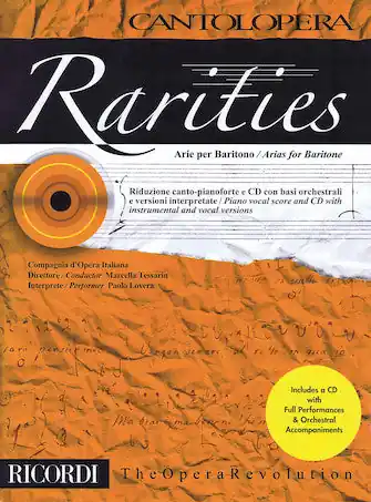 Premium Rarities: Arias For Baritone Pno/voc Score And Cd With Instrumental And Vocal Versions