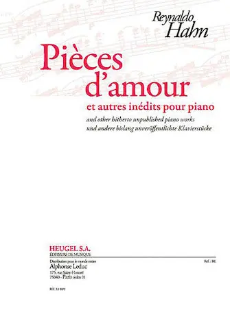 Pieces D'amour Et Autres Inedits Pour Piano Place Order