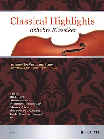 New Release Classical Highlights arranged for Violin and Piano