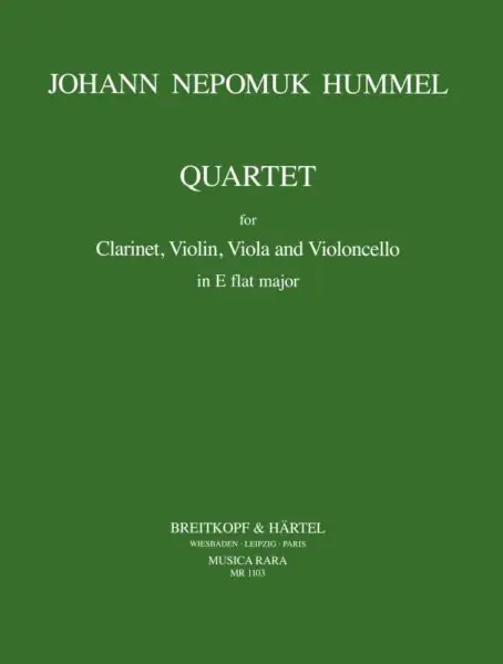 Low Price Hummel: Clarinet Quartet in Eb Major
