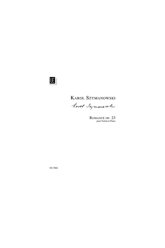 Shop Now Szymanowski Romance Opus 23 in D major