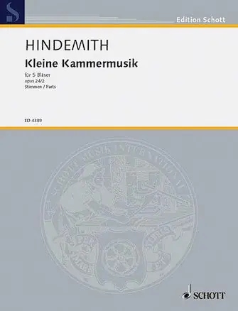 Best Choice Hindemith Kleine Kammermusik, Op. 24, No. 2 for 5 Woodwinds