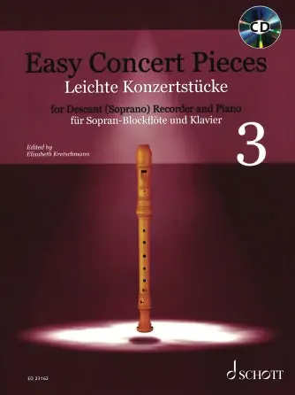Hot Deal Easy Concert Pieces, Book 3 Descant Recorder and Piano