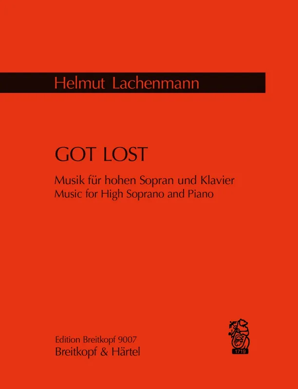 High Quality Lachenmann Got Lost Music for High Soprano and Piano