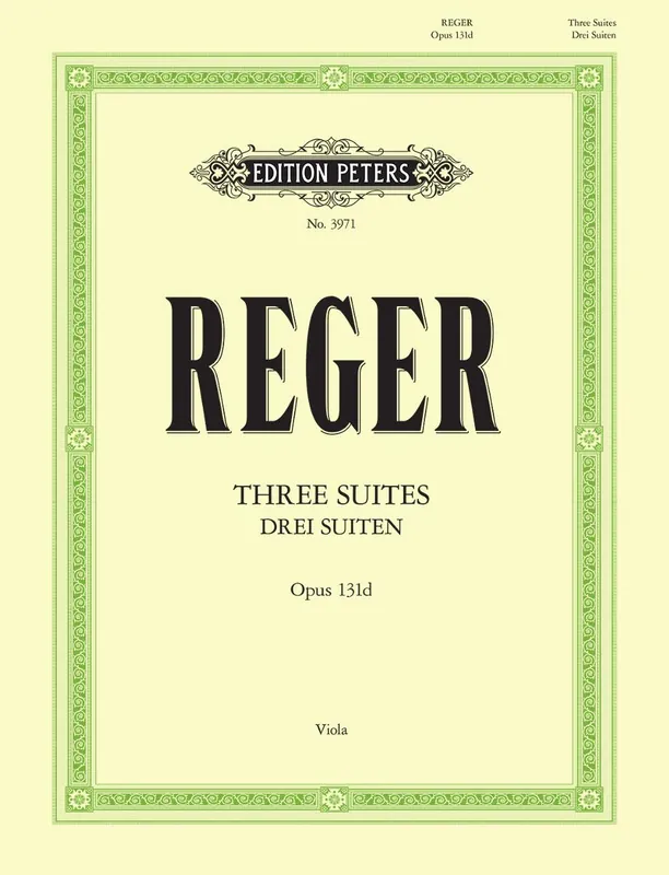 Reger Suites Op. 131d (Jena, Summer of 1915) Viola Solo Popular