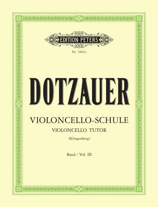 Grab Now Dotzauer Violoncello Tutor Volume 3