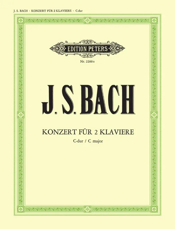 Bach 'Concerto for 2 Harpsichords (Pianos), Strings and Basso Continuo in C' Direct From Factory